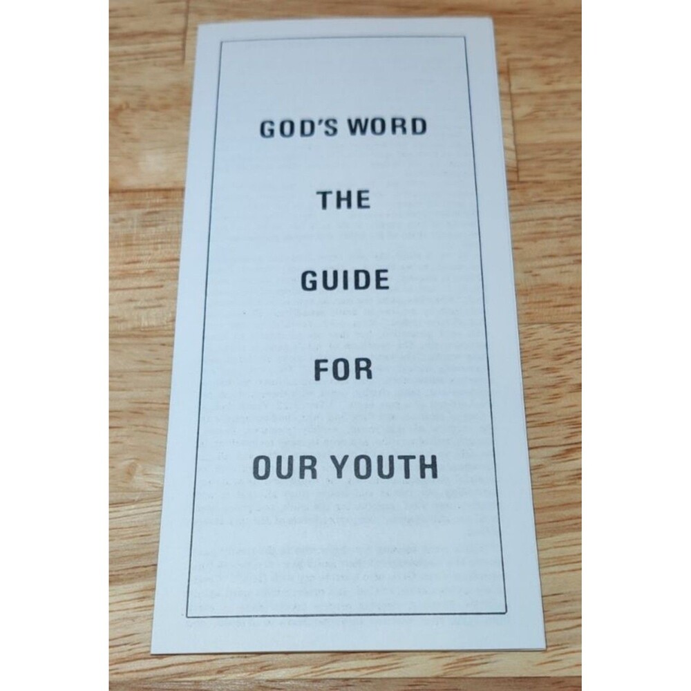VTG 1970s Religious Tract "God's Work: The Guide For Youth" Christian Ephemera